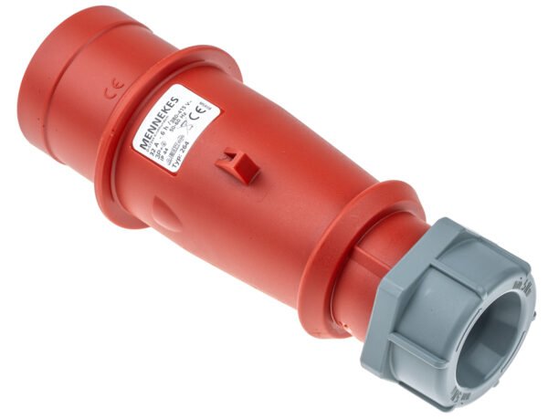 Priz, Fiş, 3P+E, 415 V, 32A, Kablo Ucuna Monte, Kırmızı, IP44, AM-TOP Serisi