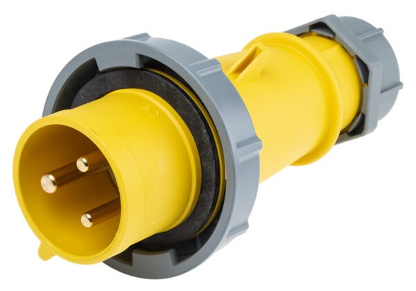 Priz, Fiş, 2P+E, 110 V, 32A, Kablo Ucuna Monte, Sarı, IP67, AM-TOP Serisi